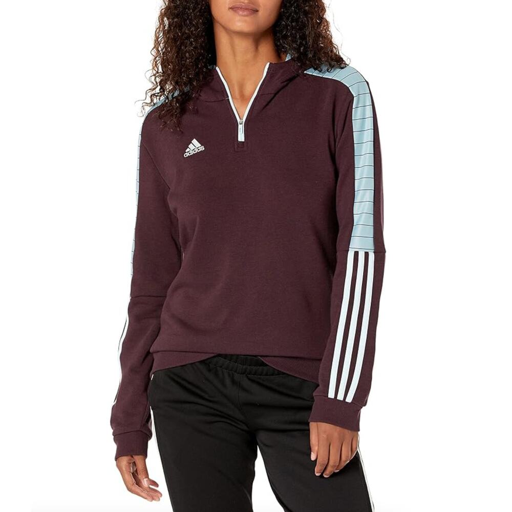 Adidas Maroon sweatshirt with Light Blue Accents